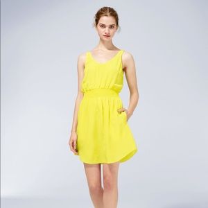 aritzia bright pink dress